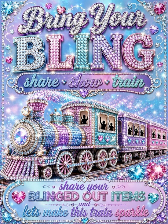 Jewelry - The Bring Your Bling Train Share Show Flyer